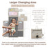 Portable Diaper Changing Pad - Large, Waterproof Travel Changing Pad for Baby with Extra Storage, Wipes Pocket