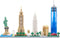 YaJie New York Skyline Micro Mini Blocks Building Set, 3452 Pcs 3D Puzzle Model Kit for Adults & Kids