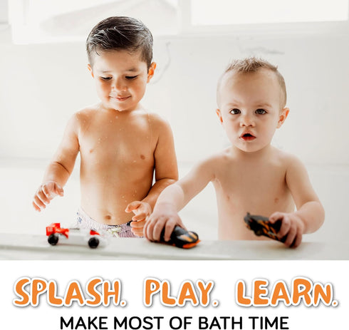 Mold Free Bath Toys for Babies and Toddlers, Car No Hole Bath Toys, Bath Toys no Mold for Tub, Beach, Pool, BPA-Free, Safe, Fun Infant Baby Bath Toys No Holes 0 1-3 6 12 18 Month
