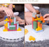 Wooden Tetra Tower Game - 32PCS Stack Attack with Building Blocks & Cards, Fun Balance Game for All