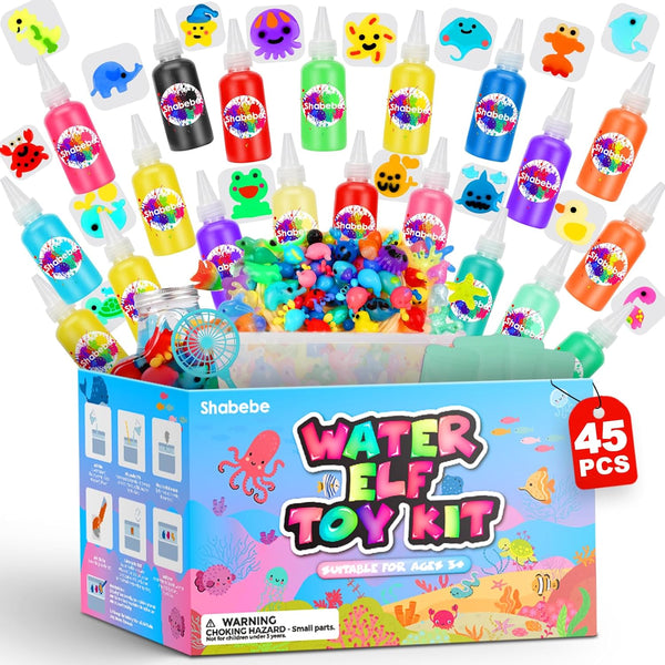 Magic Water Elf Toy Kit 20 Magic Gels (2 Glow-in-The-Dark) & 18