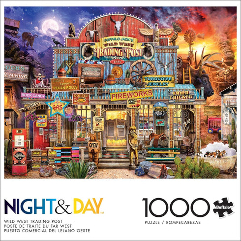 Buffalo Games - Jeff Haynie - Wild West Trading Post - 1000 Piece Jigsaw Puzzle for Adults Challenging Puzzle Perfect for Game Nights - Finished Puzzle Size is 26.75 x 19.75