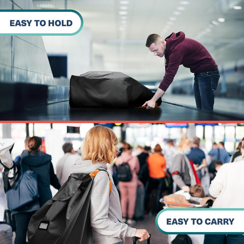 45" Bramble Stroller Travel Bag for Airplane - Drawstring Closure, ID, Padded Adjustable Strap - Gate Check Stroller