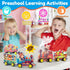 Set 5pcs Oriate Rolling Magnet Train for Magnetic Tiles, Magnet Tiles Toy Train for Road Magnetic Tiles, Free Wheel