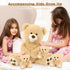 MorisMos 28 in Big Teddy Bear Stuffed Animal Mommy with 3 Baby Bears, 4 Packs Classic Brown Plush Toy Set