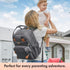 Dikaslon Diaper Bag Backpack - Large Unisex Baby Bags with Portable Changing Pad, Pacifier Case, Stroller Straps