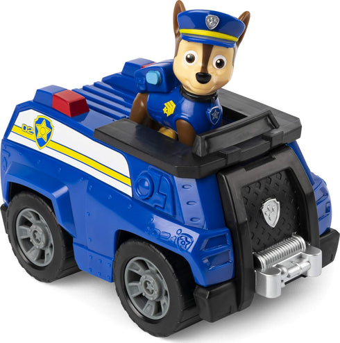 Paw Patrol Chase’s Patrol Cruiser Vehicle with Collectible Figure - for Kids Aged 3 and Up, Multicolor