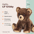 Bearington Lil' Grizby The Brown Grizzly Teddy Bear - 7 Inch Plush Stuffed Animal for Hugs and Cuddles