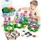 Toys Gifts for Toddlers Boys Girls Age 2-6, 167 PCS Dinosaur Flower Garden Building Blocks, STEM Stacking Games