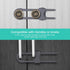 Jetec 10 Pieces Cabinet Locks for Babies, Adjustable U-Shaped Childproof Latch for Knob Handle on Kitchen Door