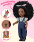 14" Set 2 3 4 5 6 GAGAKU Black Doll for Girls, Black Baby Dolls for Toddlers Kids Years Old, Black Girl Baby Doll