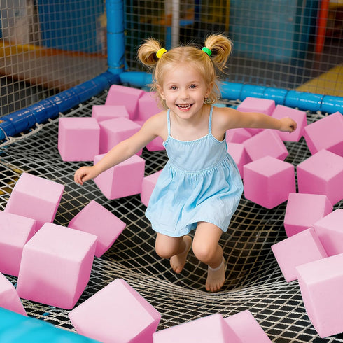 FUBOTRAD 24PCS 5" 5" 5" Foam Pit Blocks Foam Padding Sponge Pit Cubes Sponge Blocks for Amusement Park Gymnastics