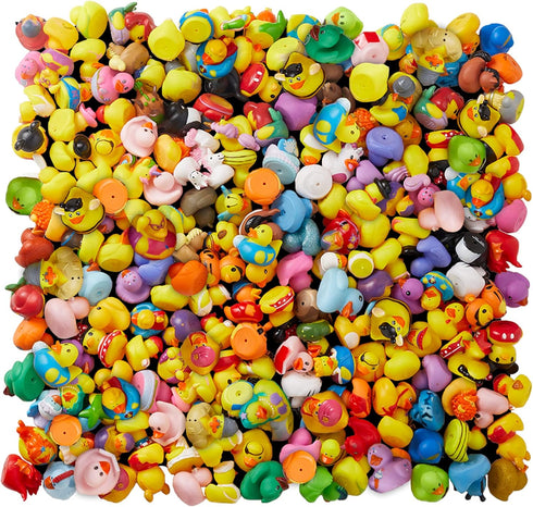 100 Pack 2" (100 Rubber Duck for Jeeps Ducking - Bulk Floater Duck for Kids - Baby Bath Toy Assortment with Bag - Party