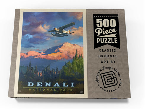 MyPuzzle Denali National Park: Back Country Vintage Poster - Premium 500 Piece Jigsaw Puzzle for Adults