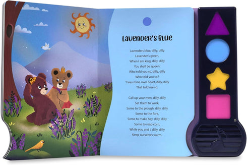 Musical Book for Toddlers with Lullaby Songs, Interactive Toy, Twinkle, Twinkle Little Star, Sing Along, Montessori