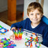 Clip Connect 100 Pieces, Diameter 1.5", Interlocking Solid Plastic Building Blocks Set for Early STEM Education