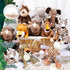 HyDren 10 Pcs Safari Stuffed Animals Plush Jungle Toys for Girls Boys, Elephant, Giraffe, Lion, Tiger, Monkey, and More