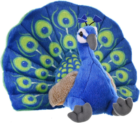 Wild Republic Peacock Plush, Stuffed Animal, Plush Toy, Gifts for Kids, Cuddlekins