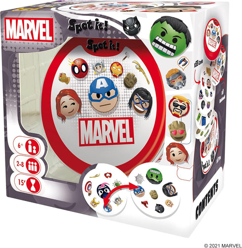 Zygomatic Spot It! Marvel Emojis, Fast-Paced Matching Card Game for Kids and Adults, 2-8 Players