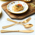LIANYU 12-Piece Kids Gold Silverware Set, Stainless Steel Toddler Utensils, Dishwasher Safe Cutlery Set