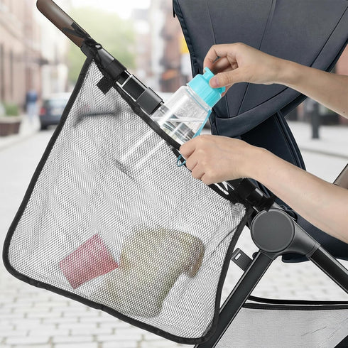 Thinp Stroller Sling Side Bag, Universal Stroller Organizer Cargo Net Strollers Caddy Mesh Storage Bag Strollers