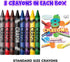 Packs, 24 Sets 8 Packs (192 count), 3+ ArtCreativity Bulk Crayon of of Crayons Classroom Crayons for Students