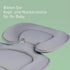 Infant Car Seat Insert Cushion Pad - Soft Head and Body Supports for Babies, Suitable for Car Seats and Strollers (Grey)