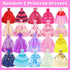 101 Set 11.5 Inch 5 12 2 2 2 10 Ecore Fun Pcs Doll Clothes and Accessories for Dolls - Wedding Gowns Fashion Dresses