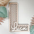 Custom Boho Wood Personalized Initial & Name Sign - Handmade Rattan Wall Decor for Nursery or Child's Bedroom - Baby