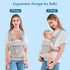 7 45 lbs Breathable Mesh Baby Carrier, Ergonomic Design Baby Wraps Carrier with Head Support and Adjustable Sling