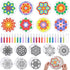 Vertintong 48 Pcs Sand Painting Mandala Coloring Craft Kits Mandala Sand Art Kits