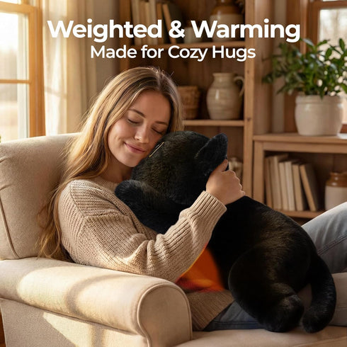 5 lbs 23 Inch Mewaii Weighted Stuffed Animals Adjustable, Heated & Coolable Plush for Realistic Hug, Microwavable