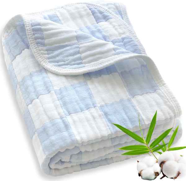 Muslin Baby Blankets for Boys Girls, 70% Cotton and 30% Rayon Blanket