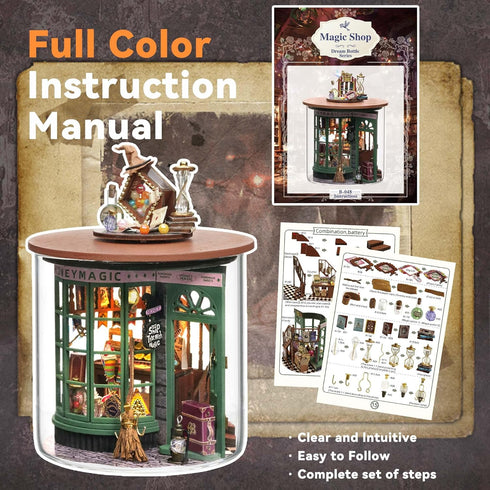 Flever Dollhouse Miniature DIY House Kit Creative Room Dream Bottle Series with Furniture for Romantic Valentine's Gift