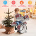 Set 3-5 4-6 5-7 Kids Drum for Toddlers Musical Jazz Drum with Stool Toys for Boys Girls Birthday, Red