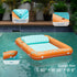 Inflatable Tanning Pool for Adults, Tanning Pool with Pillow Lounger Float and Cup Holders, Orange X-Large for Backyard