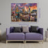 BBOLDIN Sunset 1000 London Landscape Puzzle Pieces for Adult, Europe City Travel Jigsaw Puzzle, Flower Boat Scenic