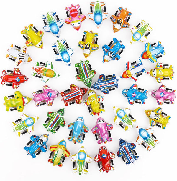 Hooqict 36 Pcs Mini Pull Back Planes for Boys 4-8 Years Old