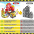 56PCS 4-8, 4 5 Magnetic Tiles for Kids, Construction Magnet Tiles with Fire Truck Station, Building, Road, Crane, Car