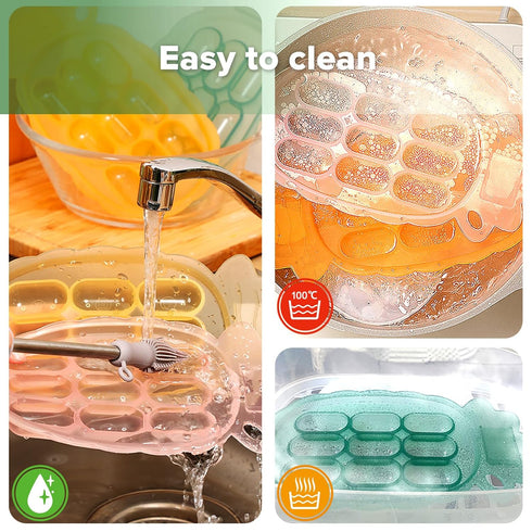 Haakaa Silicone Nibble Freezer Tray, Breastmilk Teething Popsicle Mold, Baby Food Maker, BPA Free Green