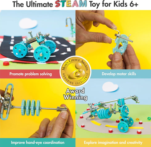 Build Your Own Airplane Model Kits - AirBit Transport STEM Toys for Boys & Girls Ages 8-12, Educational Building Toys