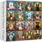 Stained Glass Dog Puzzles for Adults, 1000 Pieces, Colorful Animal Puppy Collage, Challenging Jigsaw Puzzles