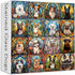 Stained Glass Dog Puzzles for Adults, 1000 Pieces, Colorful Animal Puppy Collage, Challenging Jigsaw Puzzles