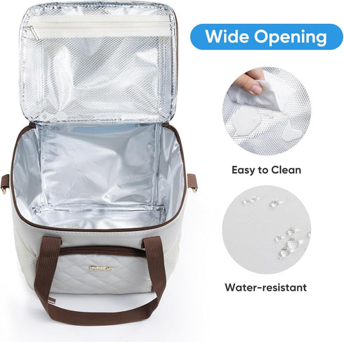 Pack 4 4oz-9oz Mam Breastmilk Cooler Bag with Ice for Bottles - See-through Breast Pump Bag for Baby Bottles