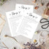 White Theme Bridal Shower Games for 25 Guests, I Spy with My Little Camera, Wedding Advice Cards, Reception Games - A02