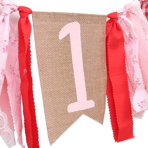 UOAOU 1st 1st High Chair Banner First Birthday Girl Highchair Banner Birthday Girlone Banner Birthday Girlone High