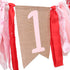 UOAOU 1st 1st High Chair Banner First Birthday Girl Highchair Banner Birthday Girlone Banner Birthday Girlone High