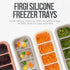 100% (4 Sets 1 oz/6 Silicone Ice Cube Freezer Tray with Lid, Food-Grade Platinum Silicone,Leak Resistance & Dishwasher