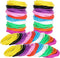 LIANGYUNZE 60Pieces Silicone Jelly Bracelets Nonluminous Stretchy 80s Mixed Gummy Silicone Wristbands Hair