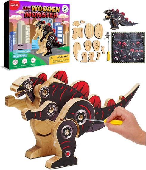 Little Jupiter DIY Wooden Kit with Stickers - Japanese Monster for 7-12